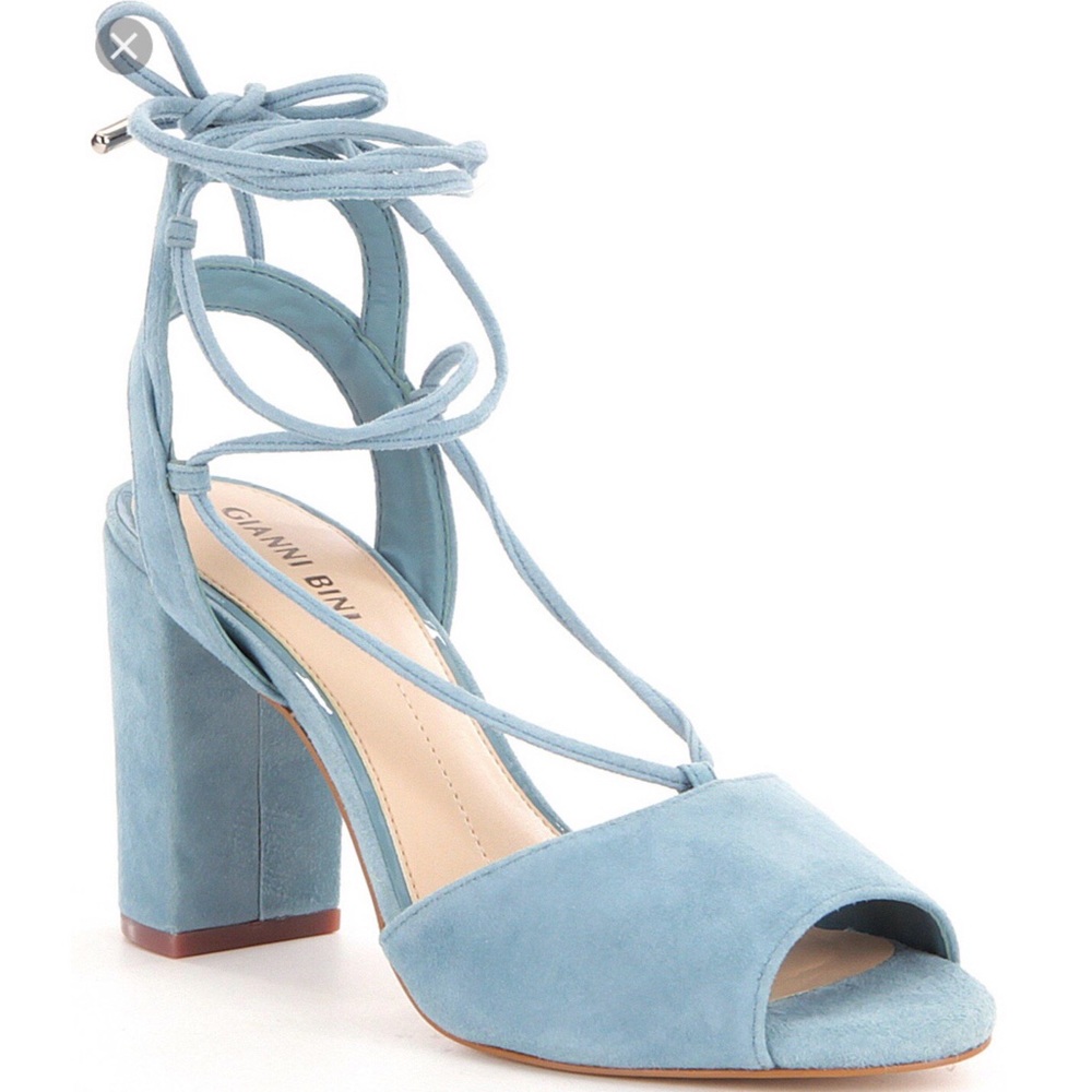 Gianni Bini suede blue heels